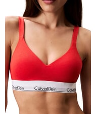 CALVIN KLEIN CK Sutien ușor căptușit roşu - Lenjerie de corp pentru femei - 4
