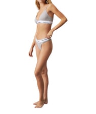 CALVIN KLEIN CK Sutien tip bralette din bumbac elastic gri - Lenjerie de corp pentru femei - 6