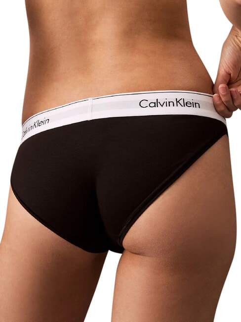 MODERN COTTON  Alunecare negru - Slip pentru femei