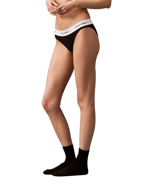 MODERN COTTON  Alunecare negru - Slip pentru femei