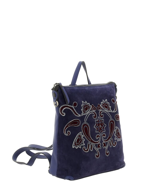 LOLITA Rucsac din piele albastru violet - Genți femei