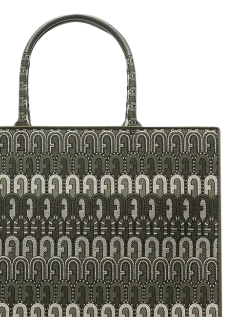 OPPORTUNITY L Geantă tote jacquard reciclată tonuri de cactus - Genți femei