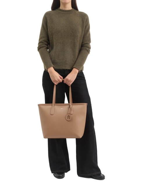 CLASSIC Geanta shopper din piele cu imprimeu Andromeda deşert - Genți femei