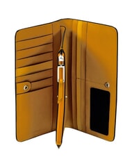 PIQUADRO MUSE Portofel cu portofel pentru monede, din piele galben - Portofele femei - 4