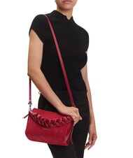 COCCINELLE BOHEME SUEDE BIMATERIAL  Geantă mini, cu curea de umăr sangrie - Genți femei - 2