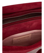 COCCINELLE BOHEME SUEDE BIMATERIAL  Geantă mini, cu curea de umăr sangrie - Genți femei - 5