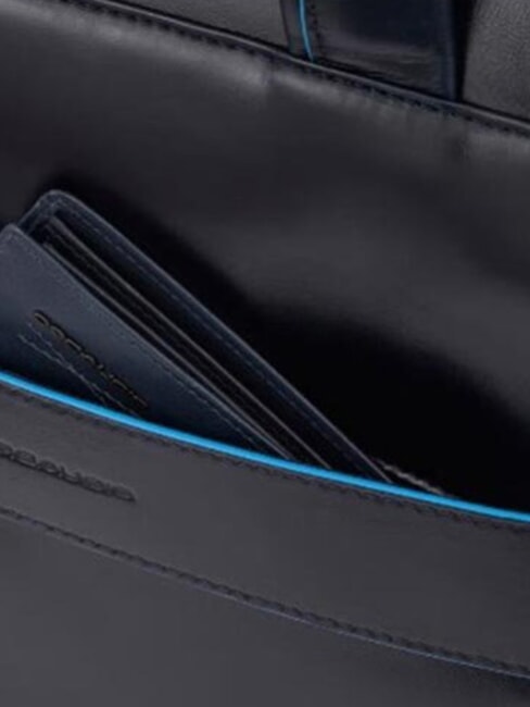 B2 REVAMP Servieta pentru laptop de 14", din piele albastru - Serviete birou
