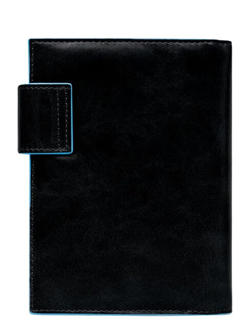 BLUE SQUARE Jurnal organizator mic din piele negru - Husă pentru tabletă și organizator
