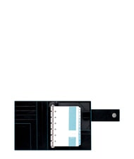PIQUADRO BLUE SQUARE Jurnal organizator mic din piele negru - Husă pentru tabletă și organizator - 3
