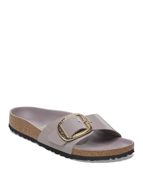 MADRID BIG BUCKLE Sandale din piele violet decolorat cu strălucire intensă - Pantofi femei