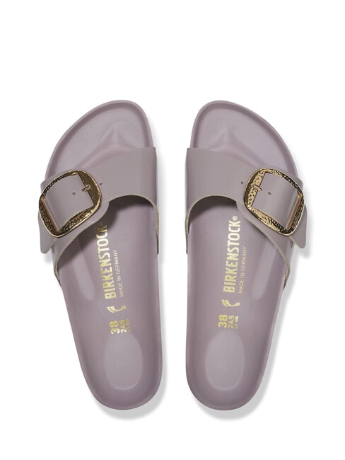 MADRID BIG BUCKLE Sandale din piele violet decolorat cu strălucire intensă - Pantofi femei