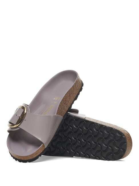 MADRID BIG BUCKLE Sandale din piele violet decolorat cu strălucire intensă - Pantofi femei