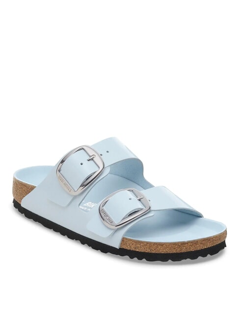 ARIZONA BIG BUCKLE Sandale din piele cu catarame strălucește albastru - Pantofi femei
