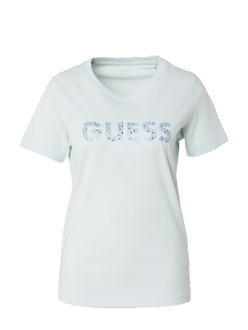 STUDS SCRIPT Tricou cu m&acirc;necă scurtă teal cețos - tricou