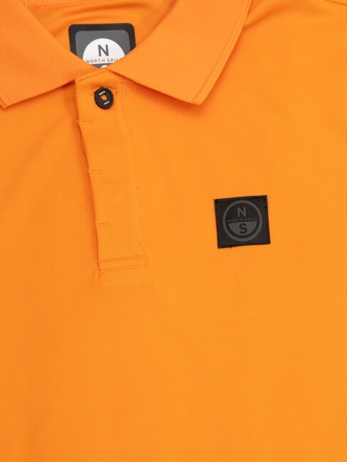 NORTH TECH Tricou polo casual cu m&acirc;necă scurtă papaya portocală - maiou Polo