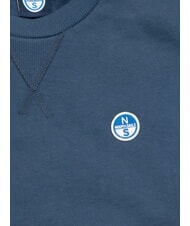 NORTH SAILS ROUND LOGO Hanorac cu guler rotund din bumbac denim &icirc;nchis la culoare - hanorace - 2
