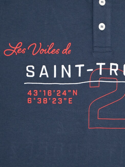 LVDST Tricou polo cu m&acirc;necă scurtă albastru marin - maiou Polo