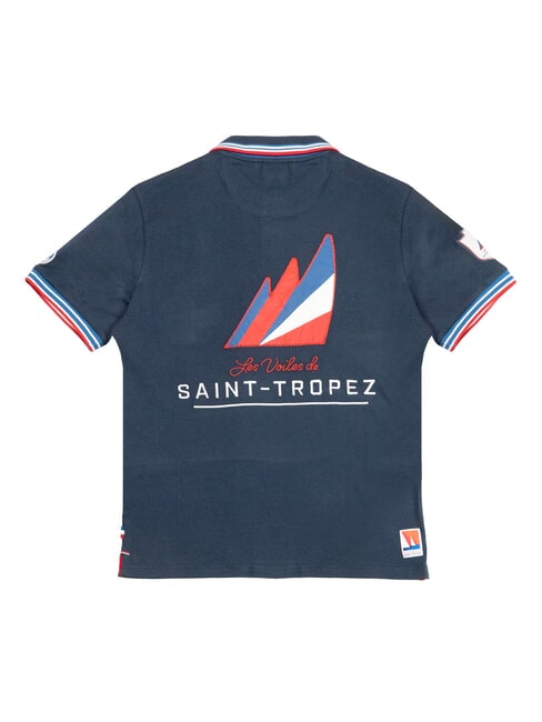 LVDST Tricou polo cu m&acirc;necă scurtă albastru marin - maiou Polo