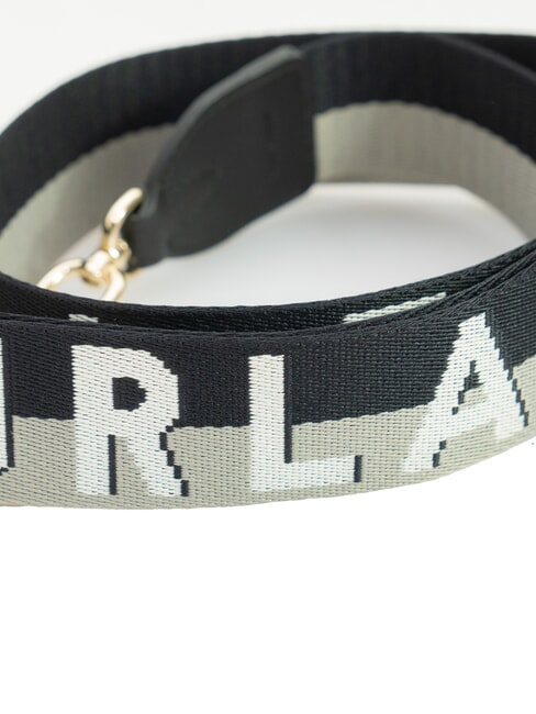 FIONA  Curea de umăr cu logo marmură neagră - Accesorii pentru genti