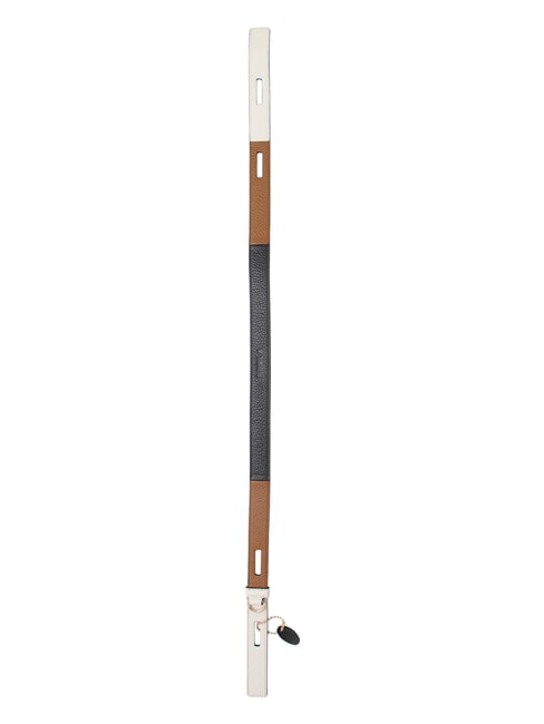 CAMPIONARIO - GIOVE Curea de umăr din piele negru+coniac h+bezea - Accesorii pentru genti