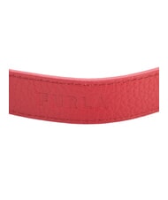 FURLA CAMPIONARIO - GIOVE Curea de umăr cu logo, din piele Roșu venețian + negru - Accesorii pentru genti - 3