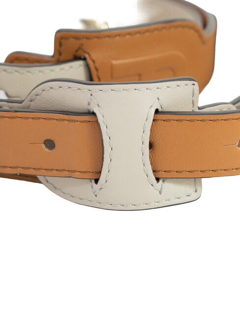 CAMPIONARIO - FIONA Curea de umăr pentru geantă, din piele brandy + vanilie - Accesorii pentru genti