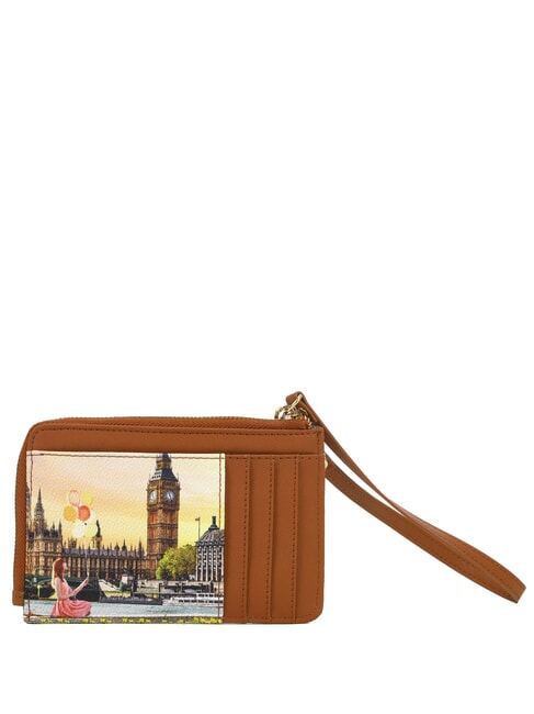 YESBAG Portcard plat cu fermoar și m&acirc;ner floare galbenă - Portofele femei