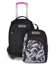 SEVEN PLUMPY LINE GIRL Rucsac tip troler cu două fețe negru - Rucsacuri cu role - 2