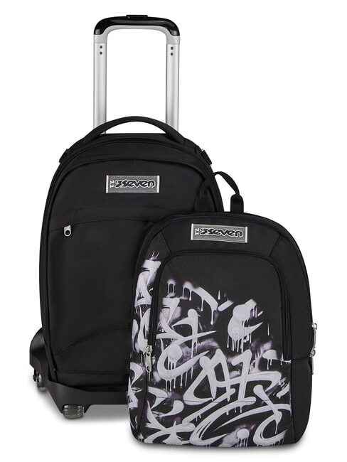 PLUMPY LINE BOY Rucsac dublu cu troler negru - Rucsacuri cu role