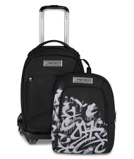 SEVEN PLUMPY LINE BOY Rucsac dublu cu troler negru - Rucsacuri cu role - 2
