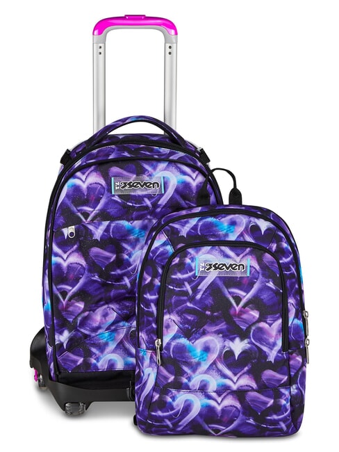 LOVEPASS Rucsac tip troler 3 &icirc;n 1 violetă magică - Rucsacuri cu role
