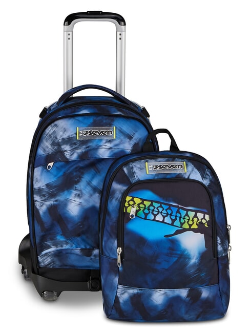 BLU FUSION Rucsac tip troler 3 &icirc;n 1 fluorescent turcoaz - Rucsacuri cu role