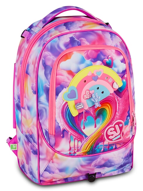 JOYFUL PINS GIRL Rucsac tip troler 3 &icirc;n 1 fuxiafluo - Rucsacuri cu role