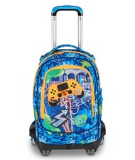 SJGANG JOYFUL PINS BOY  BLUE PRINT - Rucsacuri cu role - 2