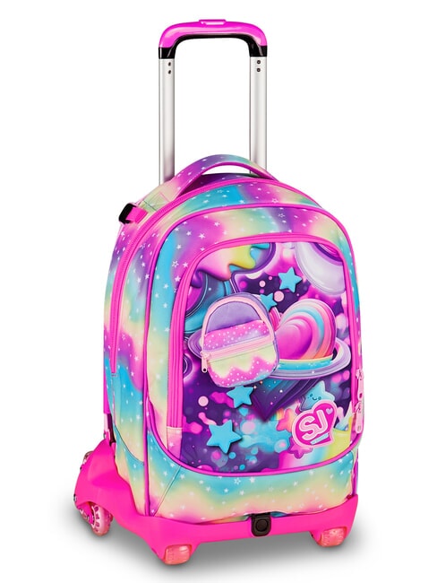 SOFT POUCH GIRL Rucsac tip trolei, detașabil păpușă roz - Rucsacuri cu role
