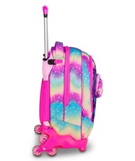 SJGANG SOFT POUCH GIRL Rucsac tip trolei, detașabil păpușă roz - Rucsacuri cu role - 6