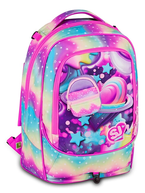 SOFT POUCH GIRL Rucsac tip trolei, detașabil păpușă roz - Rucsacuri cu role