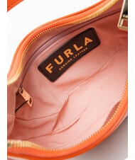 FURLA PRIMAVERA Geantă mică de umăr din piele de vițel mandarină - Genți femei - 5