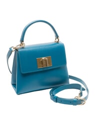 FURLA 1927 Geanta de mana, cu bareta de umar, din piele teal - Genți femei - 2