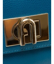 FURLA 1927 Geanta de mana, cu bareta de umar, din piele teal - Genți femei - 4