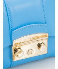 FURLA METROPOLIS Geanta mini de umar din piele albastru ca cerul - Genți femei - 3