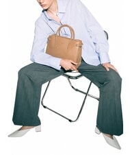 FURLA GARDENIA Geanta de mana din piele cu imprimeu Andromeda - Genți femei
