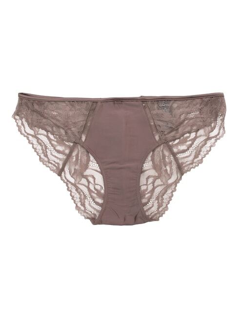 CK Chiloți din dantelă florală trufe de prune - Slip pentru femei