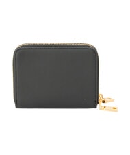 LOVE MOSCHINO LOVE EMBOSSED Portofel din piele, cu suport pentru carduri negru - Portofele femei - 3