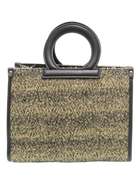 ICONIC WOOL Geantă tote cu curea de umăr negru/galben - Genți femei