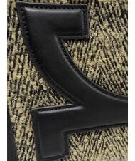 ROCCOBAROCCO ICONIC WOOL Geantă tote cu curea de umăr negru/galben - Genți femei - 4