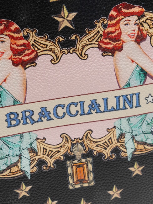 BRITNEY Rucsac cu buzunar dublu negru - Genți femei