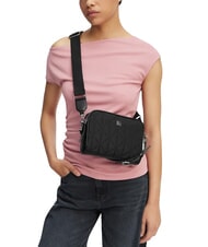 CALVIN KLEIN QUILTED NYLON Geantă de umăr mini, cu curea de umăr pe negru - Genți femei - 2