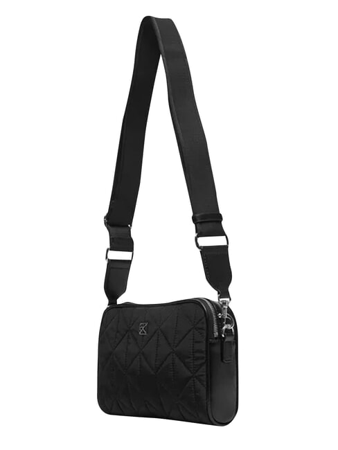 QUILTED NYLON Geantă de umăr mini, cu curea de umăr pe negru - Genți femei