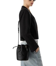 CALVIN KLEIN BOLD CK Geantă tip găleată, cu curea de umăr pe negru - Genți femei - 2